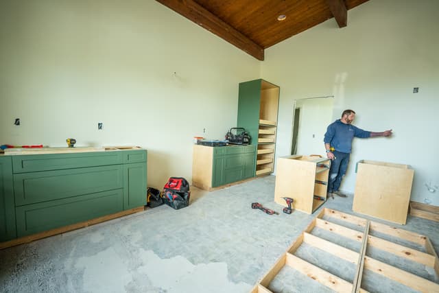 workbench with tools