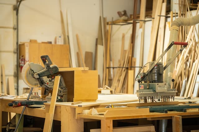 workbench with tools